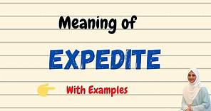 Daily vocabulary | Expedite Meaning | Vocabgram