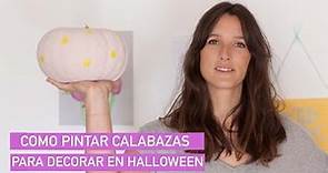 Como pintar una calabaza de halloween para decorar el salón.