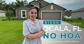 2023 NEW Home FOR SALE in Ocala, FL | $1000 Moves you in!! Move in Ready|No HOA|.25 ACRE | Home Tour