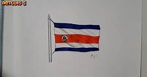 Cómo Dibujar Bandera De Costa Rica