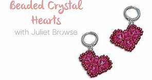 Beaded Crystal Heart Tutorial with Preciosa Crystals - Beginners Jewellery Making
