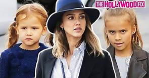 Jessica Alba Takes Her Daughters Honor & Haven Warren Shopping At Intermix In Beverly Hills, CA