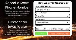 Free Scam Phone Number Lookup Tool - Cybertrace