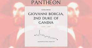 Giovanni Borgia, 2nd Duke of Gandia Biography - Son of Pope Alexander VI
