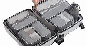 PUSH!旅遊用品旅行收納袋行李箱衣物整理收納包袋套裝(7件套)灰色S51 - PChome 24h購物