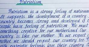 Essay on "Patriotism" | Patriotism | Essay writing | English writing | Essay | writing | Eng Teach