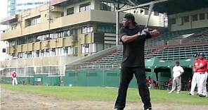 Ken Griffey, Jr. batting practice in Manila