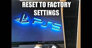 How to Reset PS5 to Factory