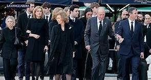 La familia real española casi al completo se reúne en la despedida a Constantino de Grecia