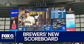 New scoreboard debuts at American Family Field | FOX6 News Milwaukee