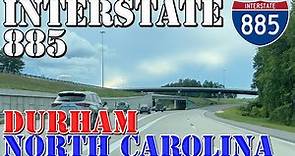 I-885 - BOTH Directions - Durham - North Carolina - 4K Highway Drive