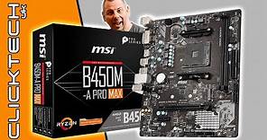 MSi - B450M A Pro Max - Micro ATX Motherboard - Unboxing and Overview