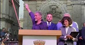 Sylvester Stallone a Gioia, il discorso: “Siete belli e forti. Orgoglioso di essere gioiese”