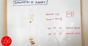 Termometro di Galileo (o termometro galileiano), come funziona e come è fatto - lezione di chimica