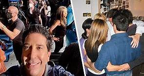 Friends Reunion: David Schwimmer INVITES Fans Inside the Cast Huddle Now and Then