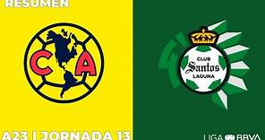 Resumen y Goles | América vs Santos | Liga BBVA MX | Apertura 2023 - Jornada 13