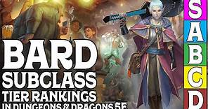 Bard Subclass Tier Ranking in Dungeons & Dragons 5e