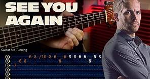 See You Again - Wiz Khalifa FAST AND FURIOUS Guitar Tutorial TABS | Cover Guitarra Christianvib