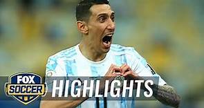 Ángel Di Maria scores to give Argentina a 1-0 lead over Brazil | 2021 Copa América Highlights