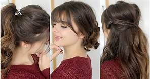 Cute, Easy Hairstyles With Bangs | Tutorial
