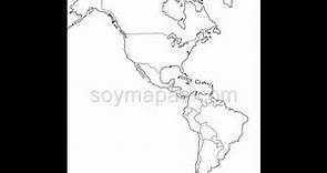 Mapa Mudo de Ámerica