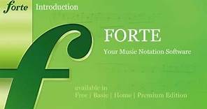 FORTE Notation Software - Introduction to Music Notation