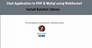 Chat Application in PHP & MySql using WebSocket - Install Ratchet Library