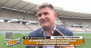 Luis Fabián Artime, Presidente de Belgrano - El Kempes elevará su capacidad a 72.000 espectadores