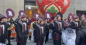 Mercer Island High School marching band performing in 2023 Macy's Thanksgiving Day Parade