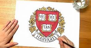 How to paint Harvard University logo