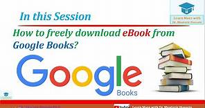 How to freely download books? | Google Books | Dr. Muntazir Hussain