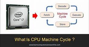 What Is Machine Cycle ? | Difference Between Machine Cycle And Instruction Cycle | CPU Cycle