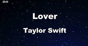 Karaoke♬ Lover - Taylor Swift 【No Guide Melody】 Instrumental