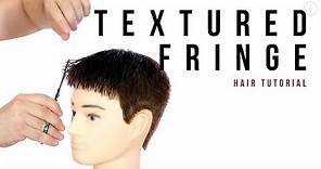 Textured Fringe on Men's Hair - Haircut Tutorial - TheSalonGuy