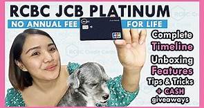 Getting my RCBC JCB Platinum Credit Card NO ANNUAL FEE FOR LIFE! Complete Timeline + cash giveaways