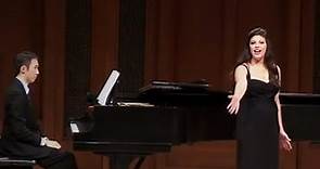 Megan Marie Hart sings at the Marilyn Horne Song Competition