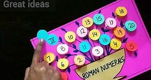 Roman Numeral project |Roman numerals chart |Maths TLM for primary school #romannumerals