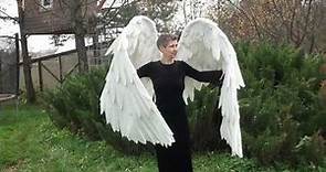 Big waving/movable/articulating white Heaven Angel wings Christmas/Anime Cosplay by LuxuryWings.net
