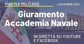 Livorno, 4 dicembre 2021, cerimonia di giuramento solenne per gli allievi dell'Accademia Navale