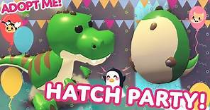 HATCHING A T-REX FIRST TRY? 🦖 🥚 Fossil Egg Hatch Party in Adopt Me! on Roblox