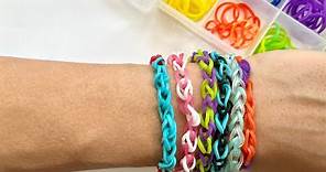 Easy Rubber Band Bracelet (Single Chain With 2 Fingers / no loom)