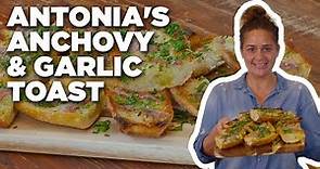 Antonia Lofaso's Anchovy and Garlic Toast | Feast of the Seven Fishes | Food Network