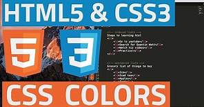 HTML5 and CSS3 beginner tutorial 15 - CSS colors
