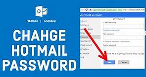 How To Change Hotmail Account Password 2022?