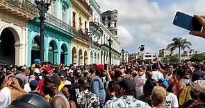 Manifestaciones del 11 de Julio en la Habana Cuba estuve ahí,así fue.