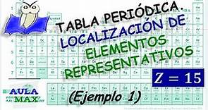Tabla Periódica. Localización de Elementos Representativos (Ejemplo 1)