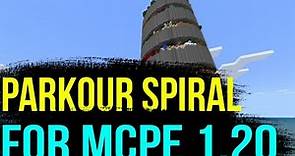 parkour spiral map for mcpe 1.20 || minecraft 1.20 best parkour map