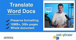 How to Translate Word Document Text (Whole File - Keep the Formatting & Layout) [2023]