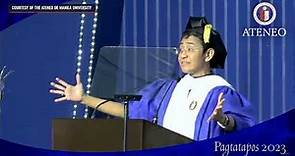 Maria Ressa receives honorary degree from Ateneo, delivers commencement speech