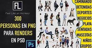 300 Personas en png para añadir a tus renders con Photoshop